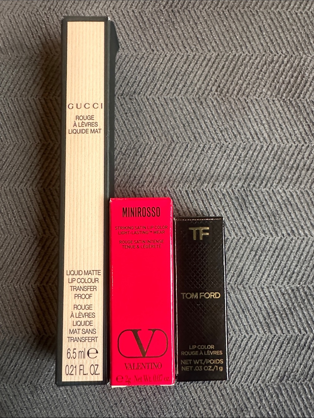 Luxury Lip bundle! Gucci Liquid Matte Lip Valentino and Tom Ford